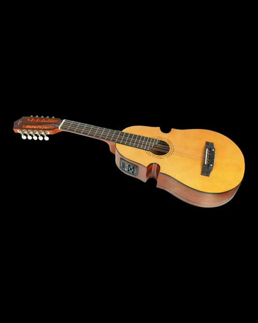 Caraya 10-String Latin-American Solid Spruce Acoustic-Electric Cuatro Guitar with Belcat Tuner and EQ (C4800NT)
