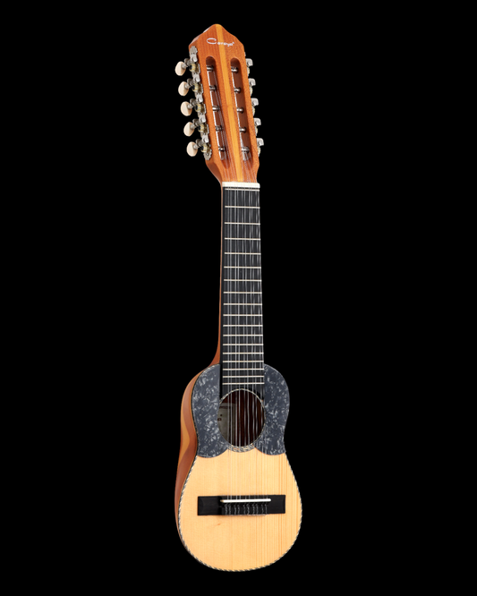 Caraya Solid Okoume Spruce Latin-American 10-String Charango Guitar with Clear Gloss and Pickguard (G10)