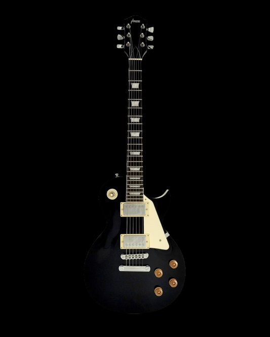 Haze Single-Cut HH Maple HLP Electric Guitar - Black SEG277BK