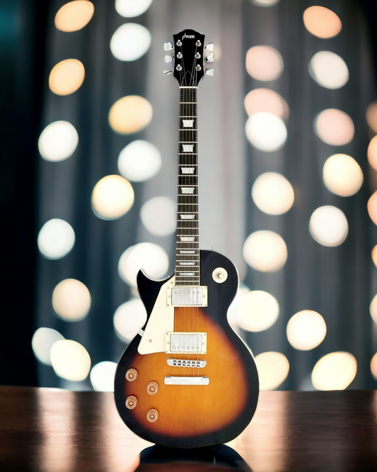 Haze Left Handed HH Maple HLP Electric Guitar - Vintageburst SEG277BSLH