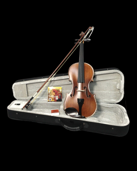 Symphony SJV01B Violin Outfit with Case, Bow, Rosin & Strings - 4/4, 3/4, 1/2, 1/4