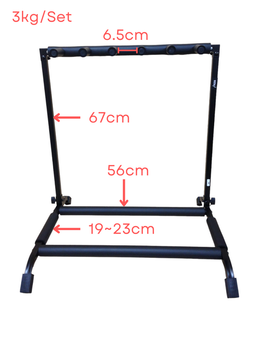 Haze GS0145 Metal 5-Guitar Stand/Storage & Display Rack, Foldable