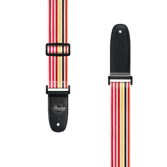 Amumu PC07P Pink Stripe Guitar Strap Polyester Cotton