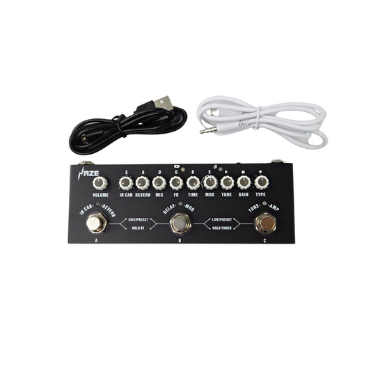 Haze Cube Baby Guitar Multi-Effects Pedal 9 Preamp Delay Chorus Phaser Reverb Vibrato