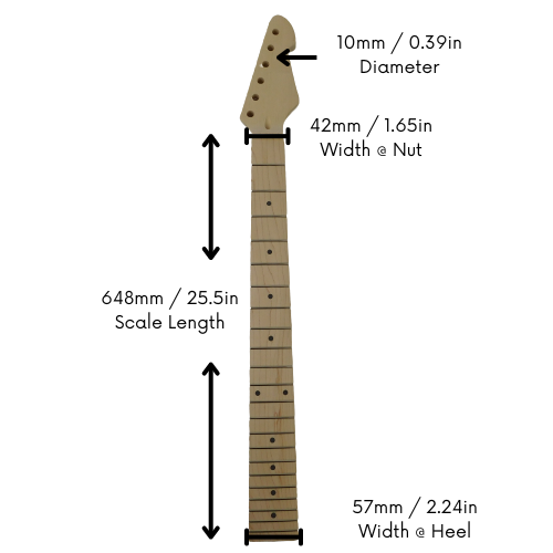 Haze HSTL19120GN1B Electric Guitar Neck