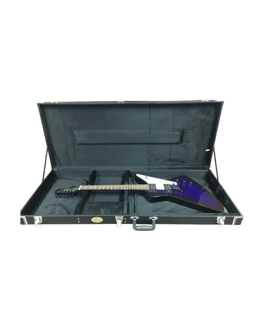Haze Electric Guitar Rectangle Hard Case with Lock - Black HPAG19040STAV