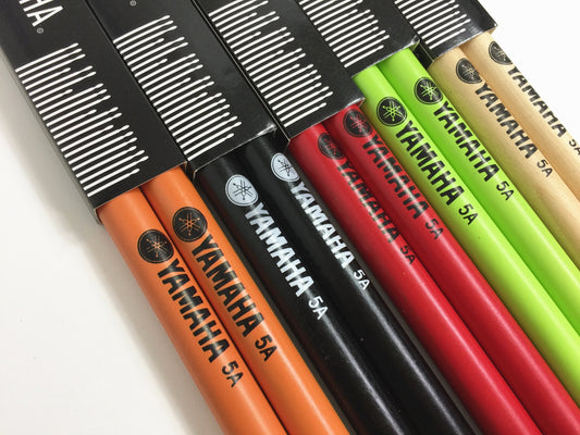Yamaha YA5A Professional 5A Drum Sticks Maple 5 Colors available for choose from : Black, Green, Orange, Red, and Natural