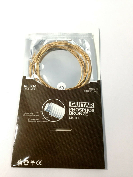 Haze DP012 Acoustic Guitar Strings - Light + 3 Picks