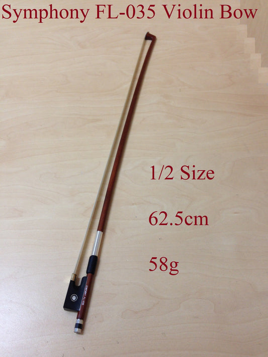 Symphony FL035 Brazilwood Violin Bow - 1/2