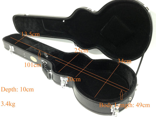 Haze LP Electric Guitar Hard Case with Lock - Black HPAG19050LP
