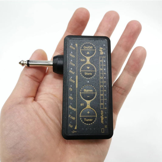 Cuvave H8 Portable Electric Guitar Amplifier Built-in Delay Tuner Phaser Reverb Effect IR Cabinet Guitar Plug